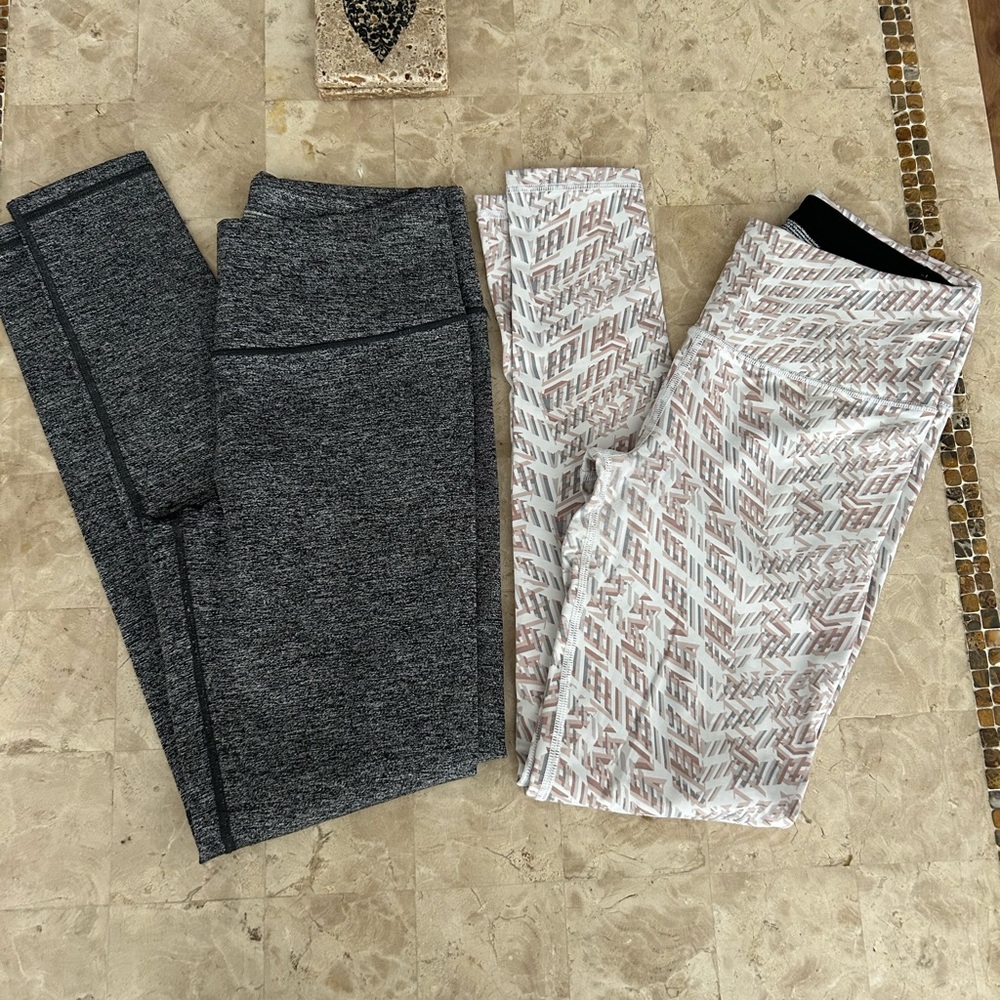 2 Pairs Victorias Secret VSX Sport Knockout Leggings/ High Rise Womens Size S